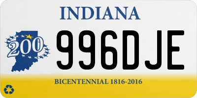 IN license plate 996DJE