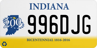 IN license plate 996DJG