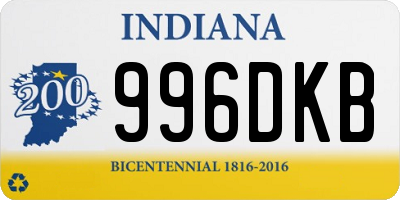 IN license plate 996DKB