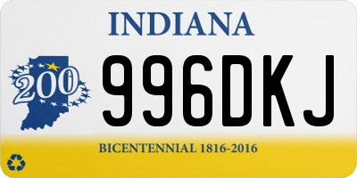 IN license plate 996DKJ