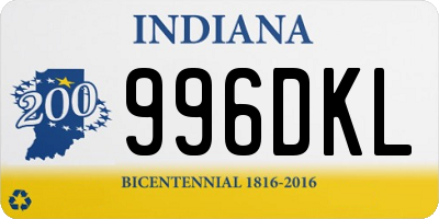 IN license plate 996DKL