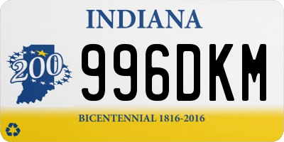 IN license plate 996DKM