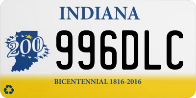 IN license plate 996DLC