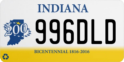 IN license plate 996DLD