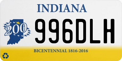 IN license plate 996DLH