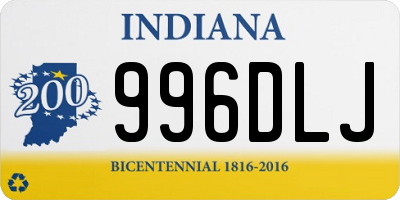 IN license plate 996DLJ