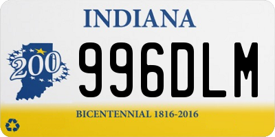 IN license plate 996DLM