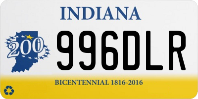 IN license plate 996DLR