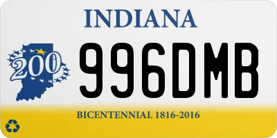 IN license plate 996DMB