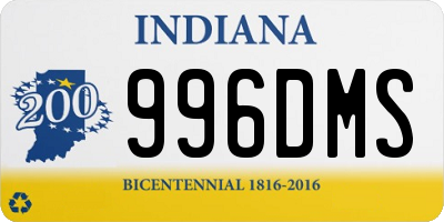 IN license plate 996DMS