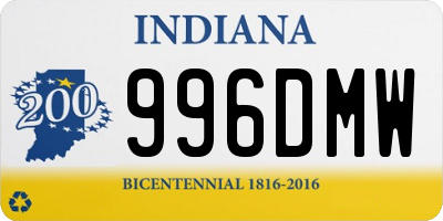 IN license plate 996DMW