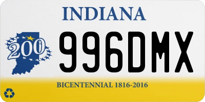 IN license plate 996DMX