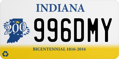 IN license plate 996DMY