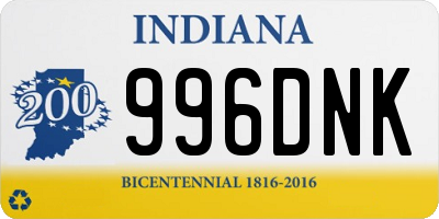 IN license plate 996DNK