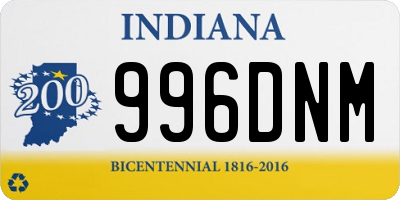 IN license plate 996DNM