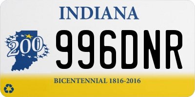 IN license plate 996DNR