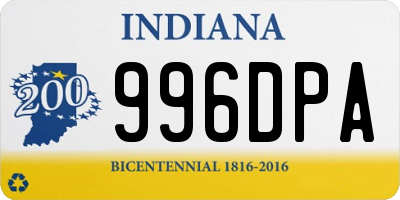 IN license plate 996DPA