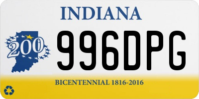 IN license plate 996DPG