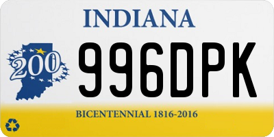 IN license plate 996DPK