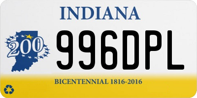 IN license plate 996DPL