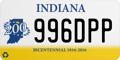 IN license plate 996DPP