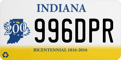 IN license plate 996DPR