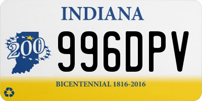 IN license plate 996DPV