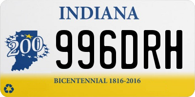 IN license plate 996DRH