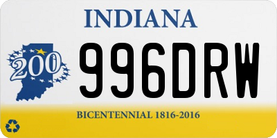 IN license plate 996DRW