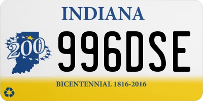 IN license plate 996DSE