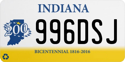 IN license plate 996DSJ