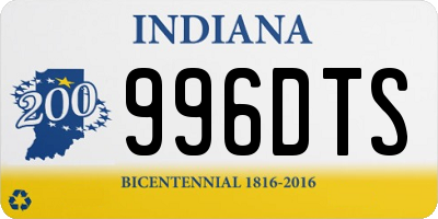 IN license plate 996DTS