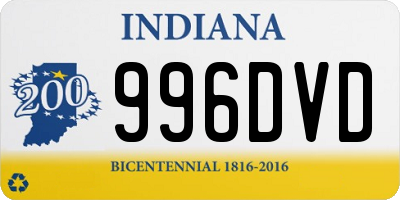 IN license plate 996DVD