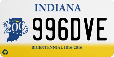 IN license plate 996DVE