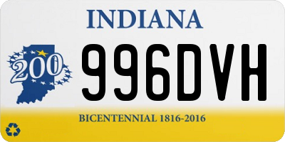 IN license plate 996DVH