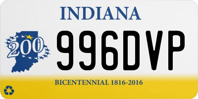 IN license plate 996DVP
