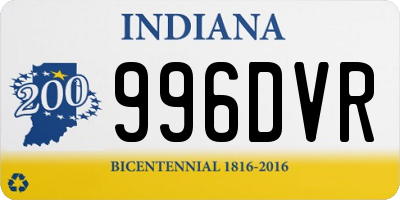 IN license plate 996DVR