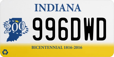 IN license plate 996DWD