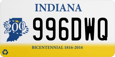 IN license plate 996DWQ