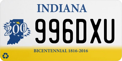 IN license plate 996DXU