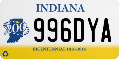 IN license plate 996DYA