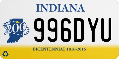 IN license plate 996DYU