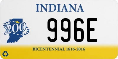 IN license plate 996E