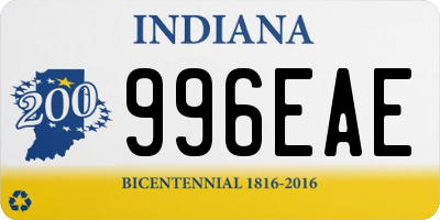 IN license plate 996EAE