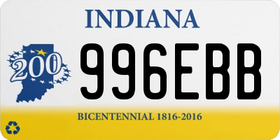 IN license plate 996EBB