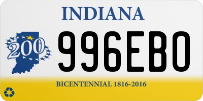 IN license plate 996EBO