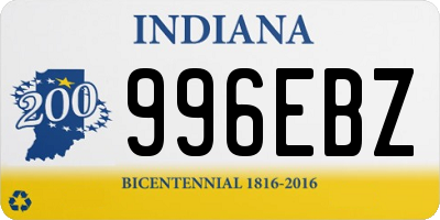IN license plate 996EBZ