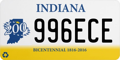 IN license plate 996ECE