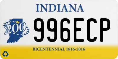 IN license plate 996ECP