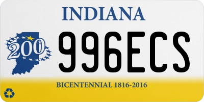 IN license plate 996ECS